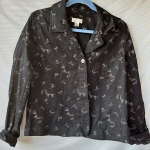 Christopher & Banks Black Patterned Shirt
